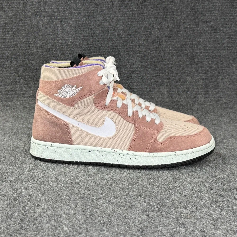Jordan 1 High Zoom Air CMFT Shoes Men's 9.5 Fossil Stone Retro Athletic Sneakers